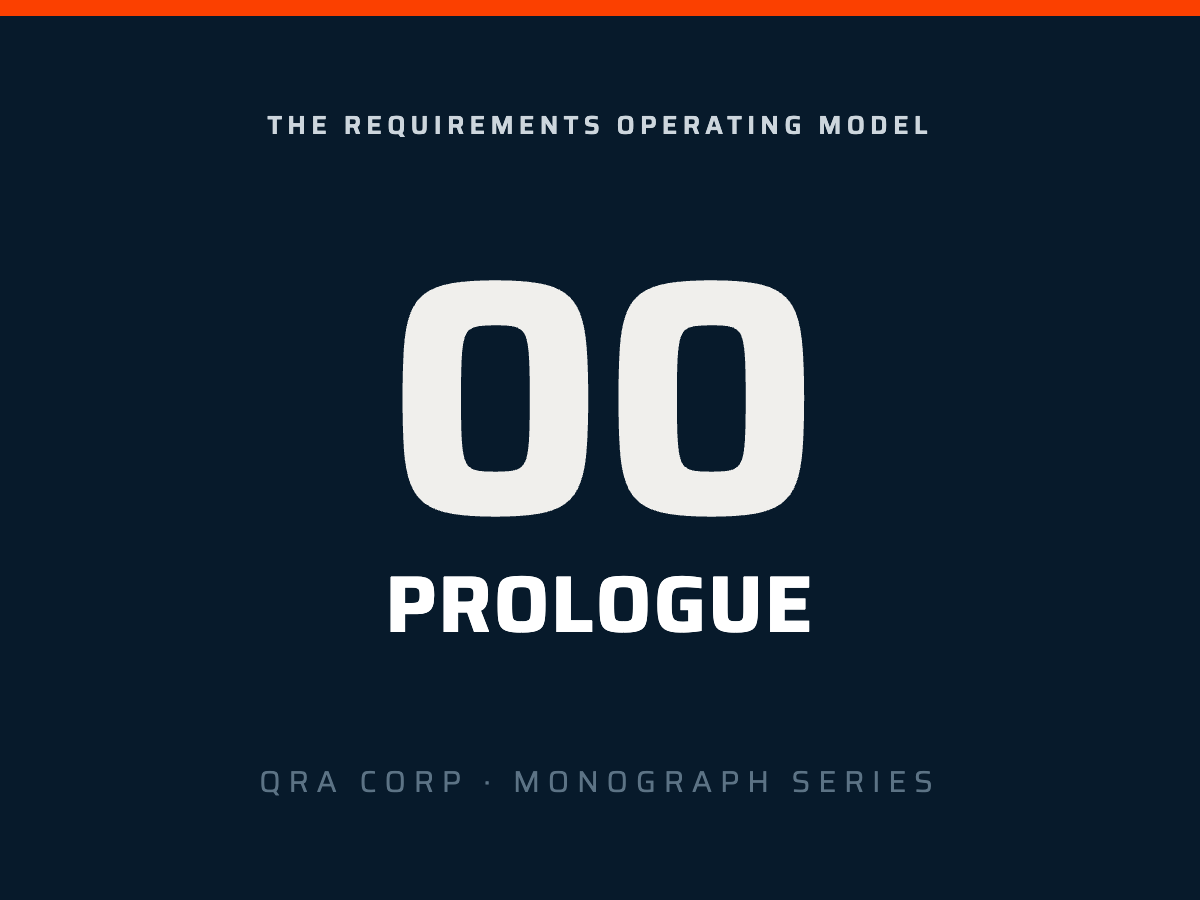 Requirements Operating Model Prologue
