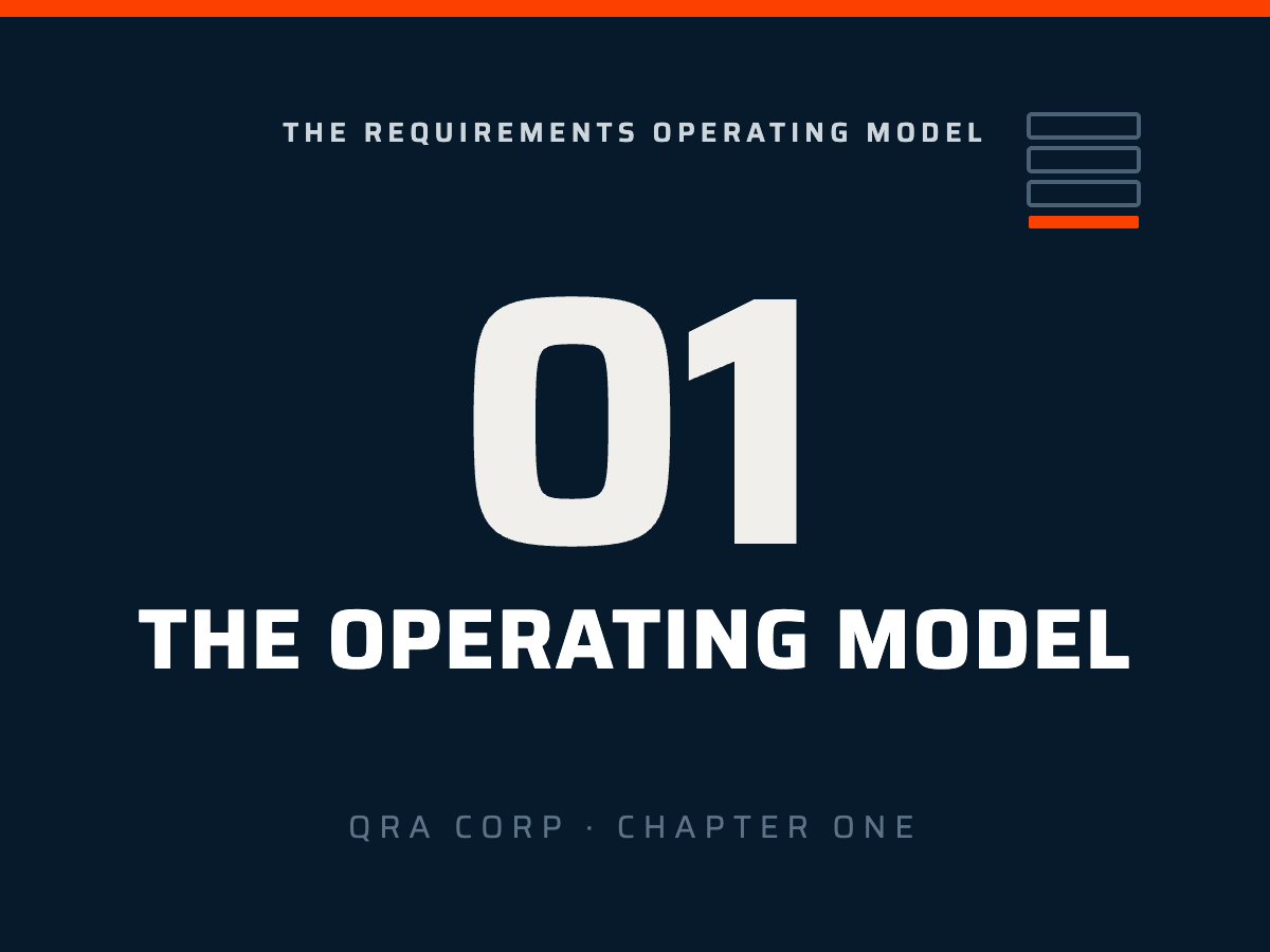 Requirements Operating Model Chapter 1