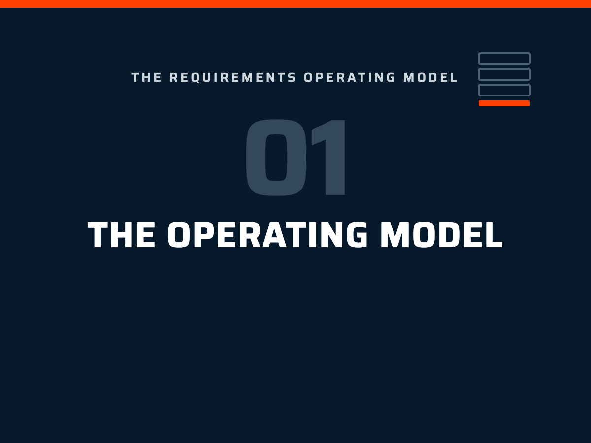 Requirements Operating Model Chapter 1